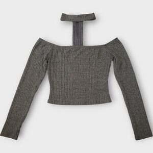 LF Seek The Label Off the Shoulder High Neck Top